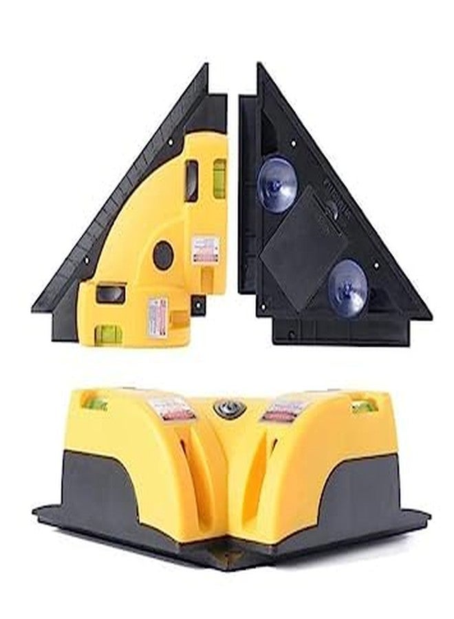SHB Level Laser Plastic Horizon Vertical Measure Tape Aligner Bubbles Ruler Multifunction Leveler Tool (90 Level Laser) - Image 5